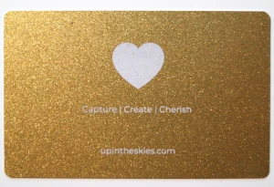 Memory card front with design